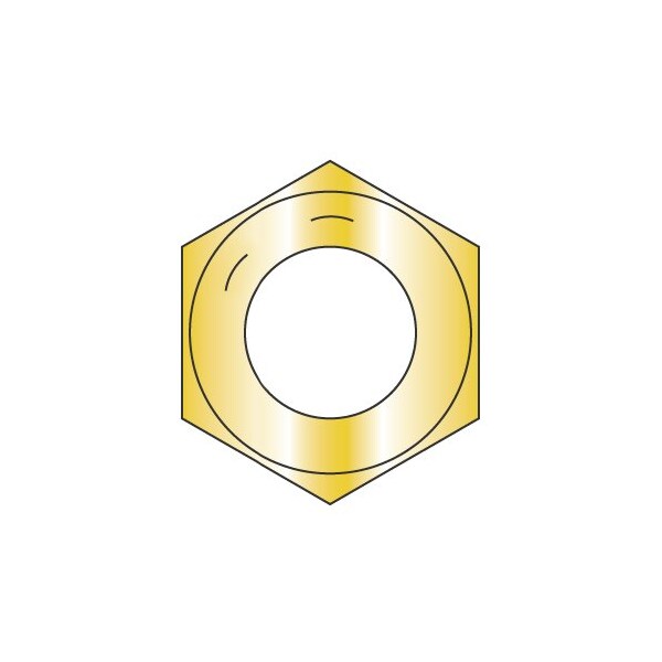 Newport Fasteners Hex Nut, 1"-14, Steel, Grade 8, Zinc Yellow, 55/64 in Ht, 100 PK 979479 - main